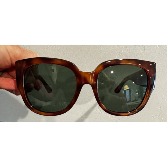 GUCCI GG0141S 002 Women\'s Sunglasses Rectangular Square Havana AUTHENTIC main image 9